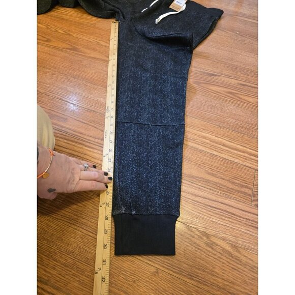 Mcnairy & Co Sweatpants Mens sz M Black Gray Chevron Streetwear Cuffed Heavy NWT - Picture 7 of 11